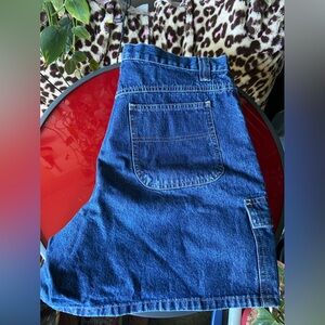 Vintage Gloria Vanderbilt Cargo Denim Jeans Shorts 100% Cotton Made In Brazil